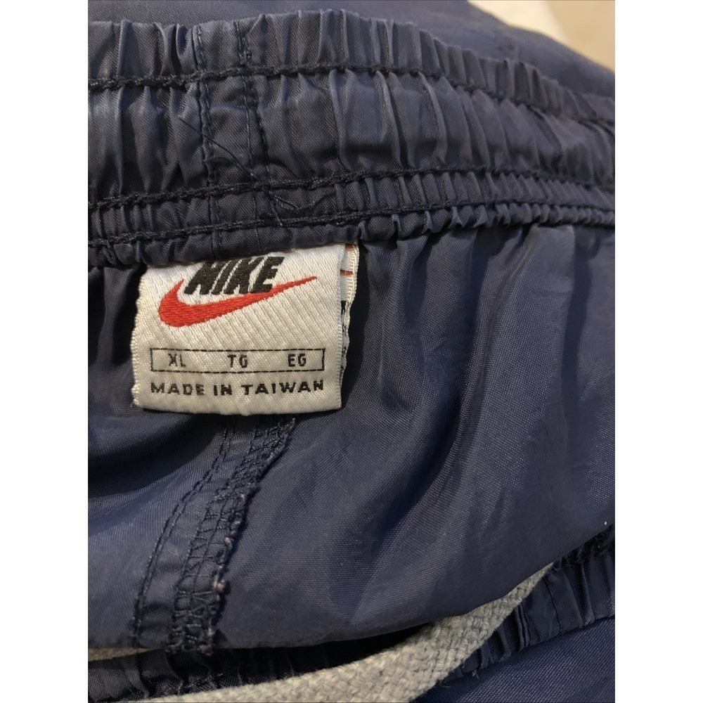 Nike Vintage Nylon Track Pants Men's L Blue Navy 90s Y2K - Picture 3 of 4